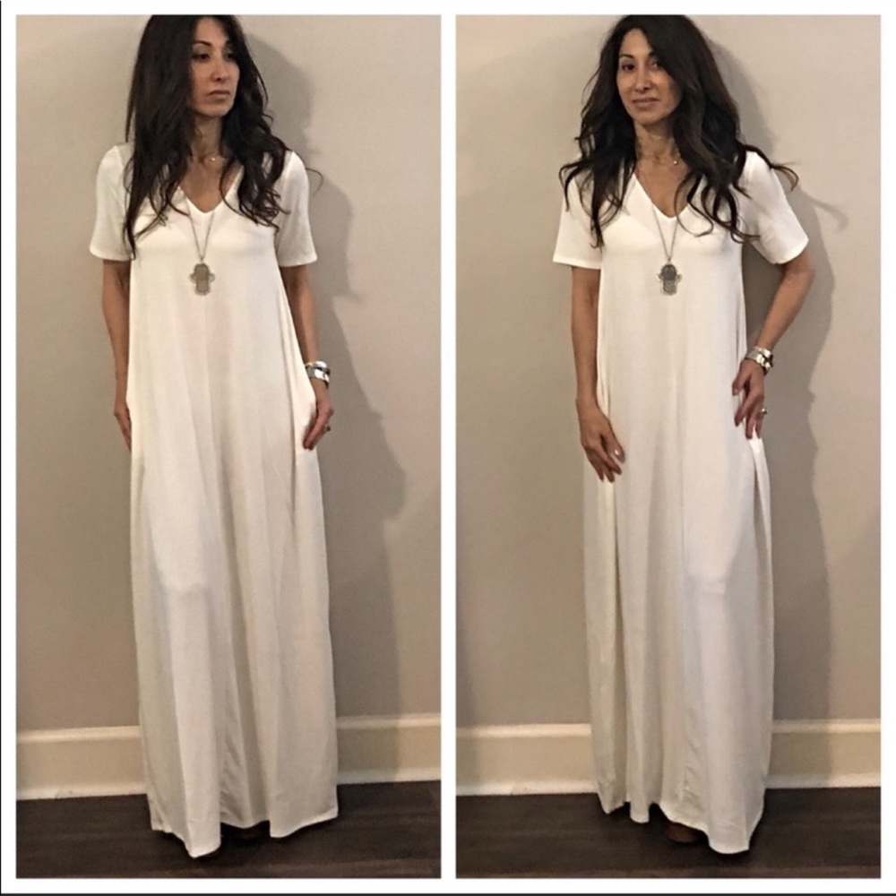 Favorite Loose fit long side pocket maxi dress